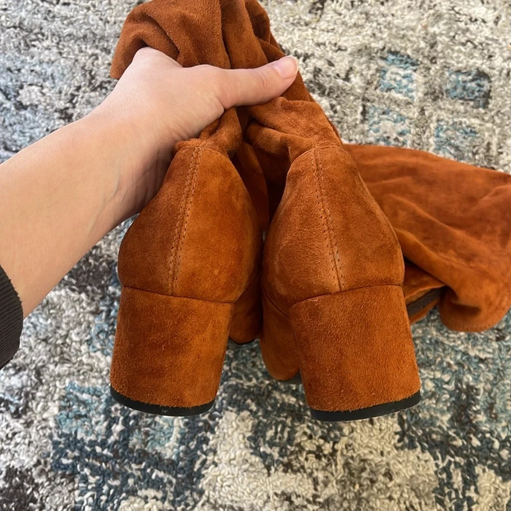 Maje Suede Over the Knee Sock Boot